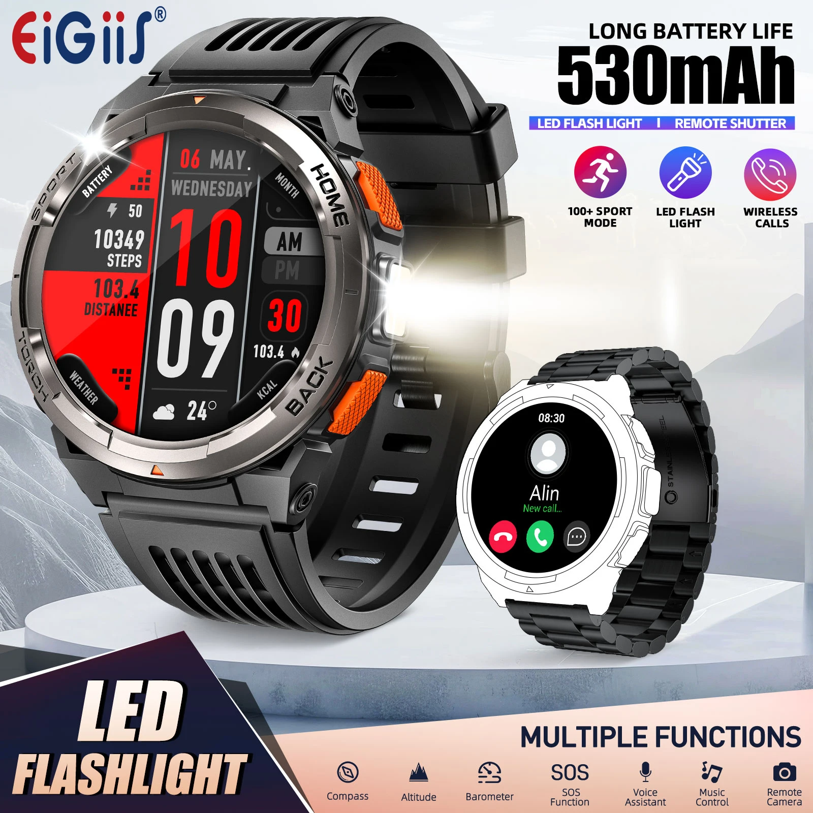 Smart Watch KE5 3ATM Waterproof - Image 1