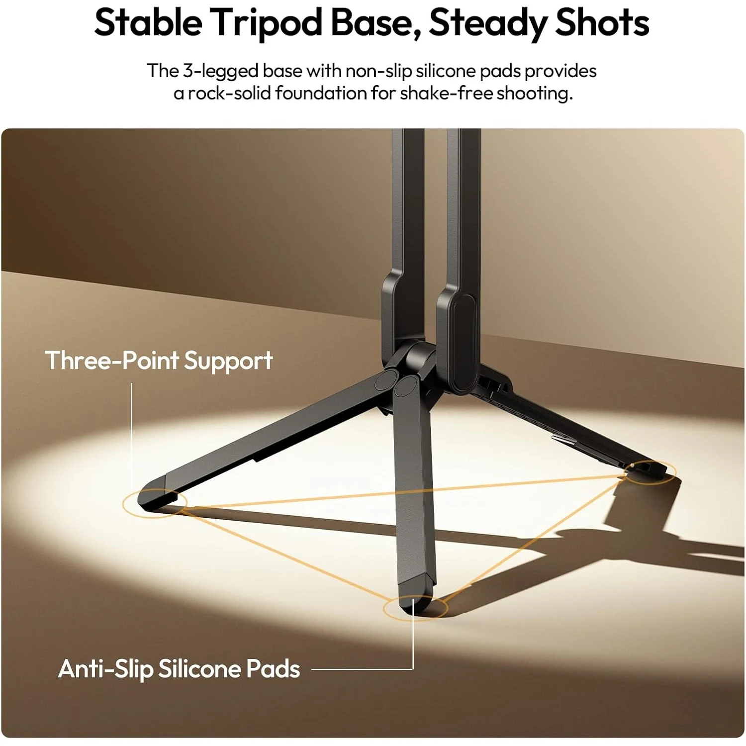 Magnetic Mini Phone Tripod with Carabiner Clip, - Image 4