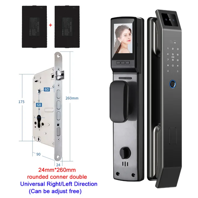 Digital Door Lock With Camera FIngerprint Password Unlock - Image 3