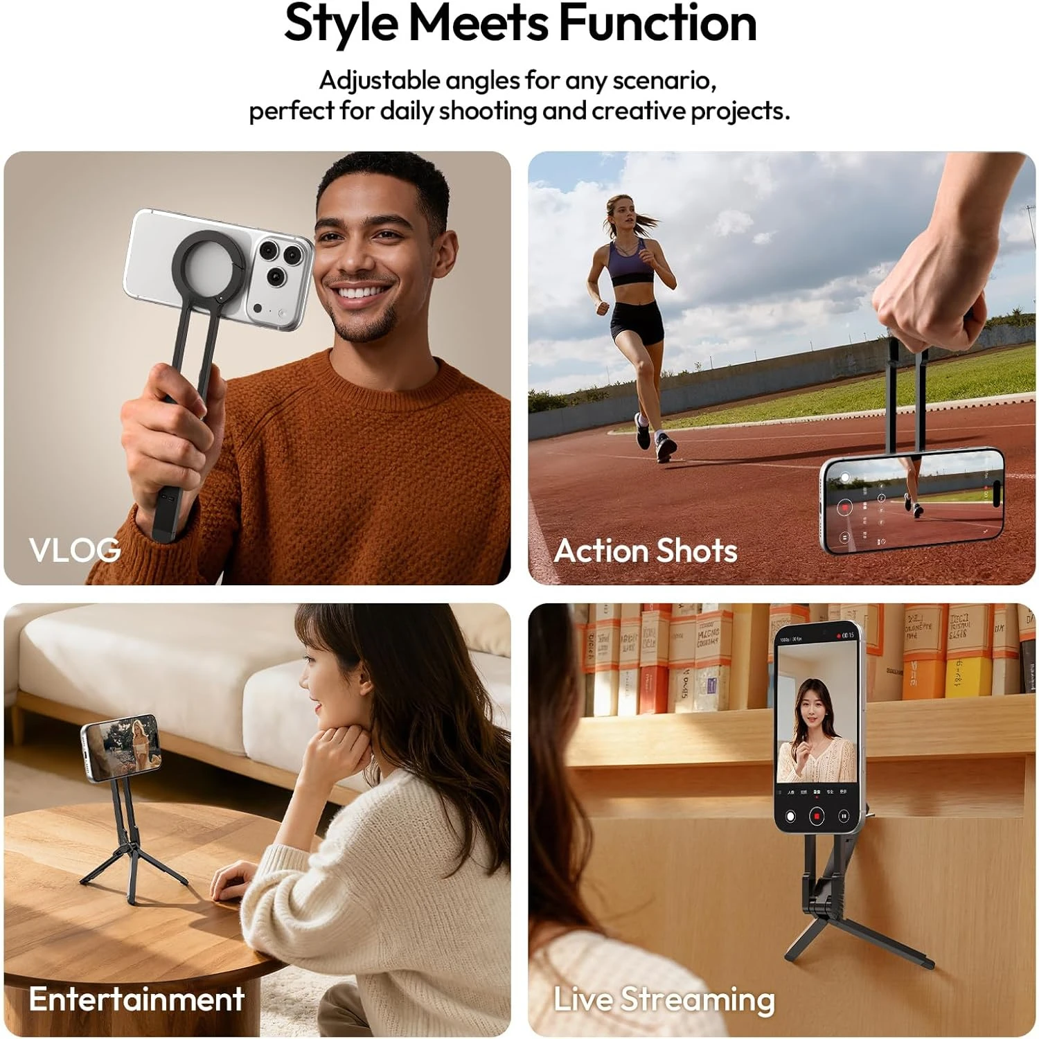 Magnetic Phone Tripod  Mini Stand, - Image 5