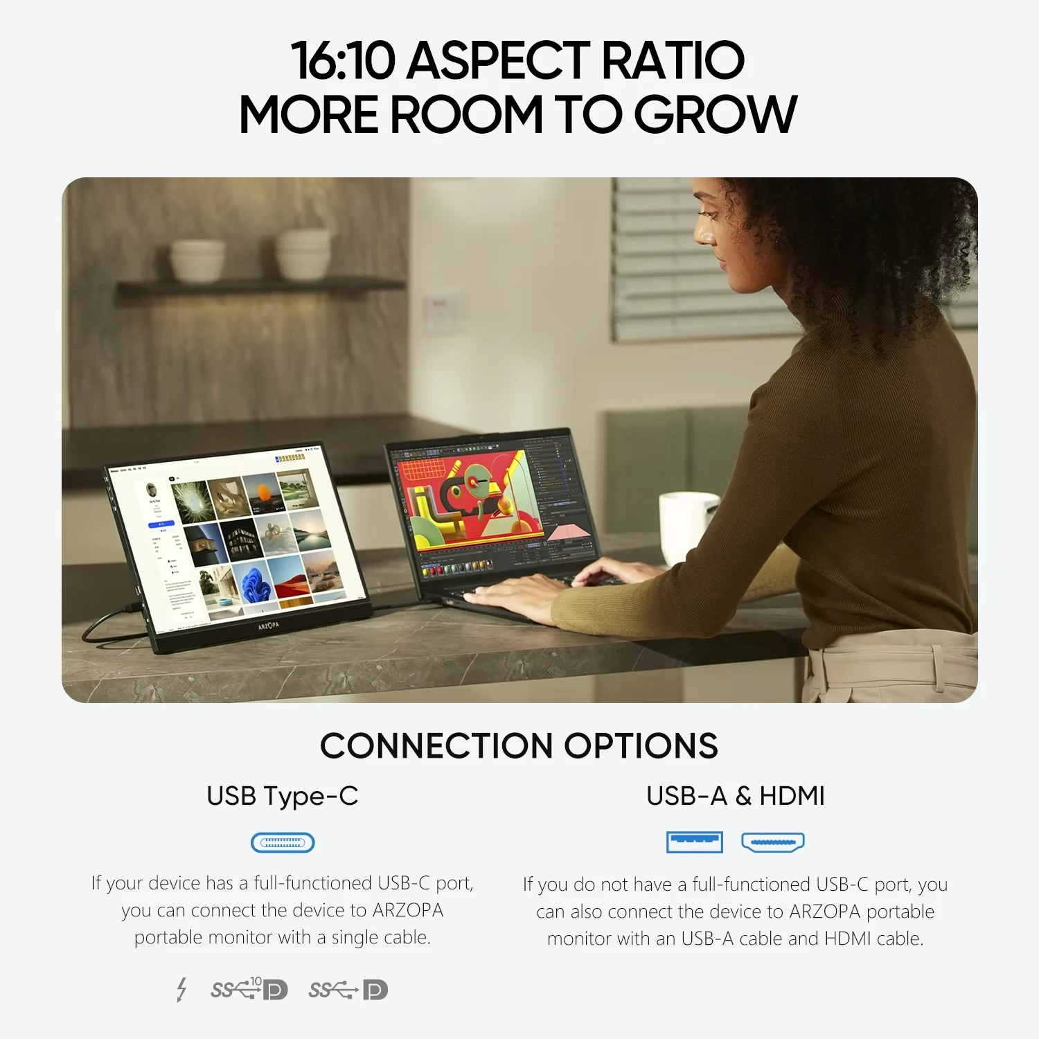 +16" 2.5K QHD Portable Monitor - Image 2