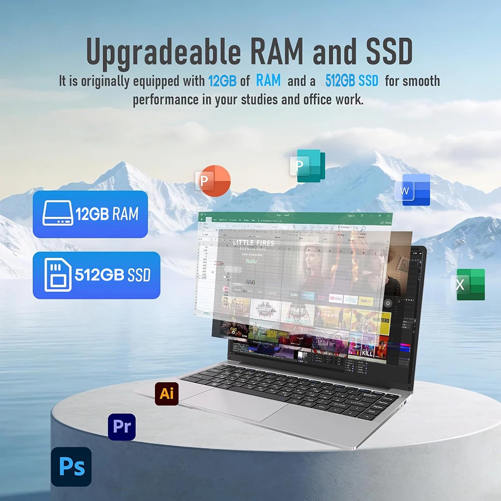 Ultra Slim Windows 11 Laptop Computer - Image 4