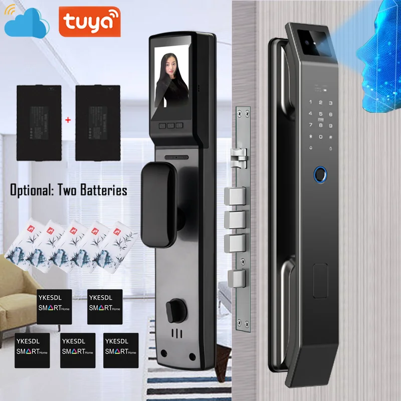 Digital Door Lock With Camera FIngerprint Password Unlock - Image 1
