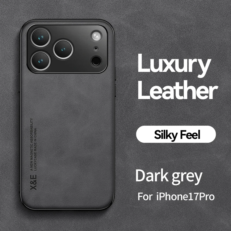Leather Case For iPhone 17 16 15 14 13 12 11 - Image 1