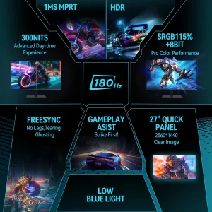 27 inch monitor 180hz gaming monitor - Thumbnail Image 3