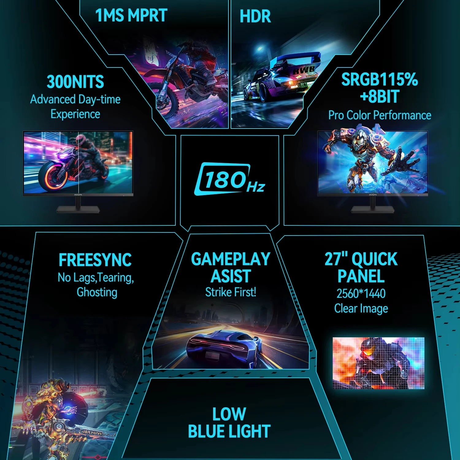 27 inch monitor 180hz gaming monitor - Image 3